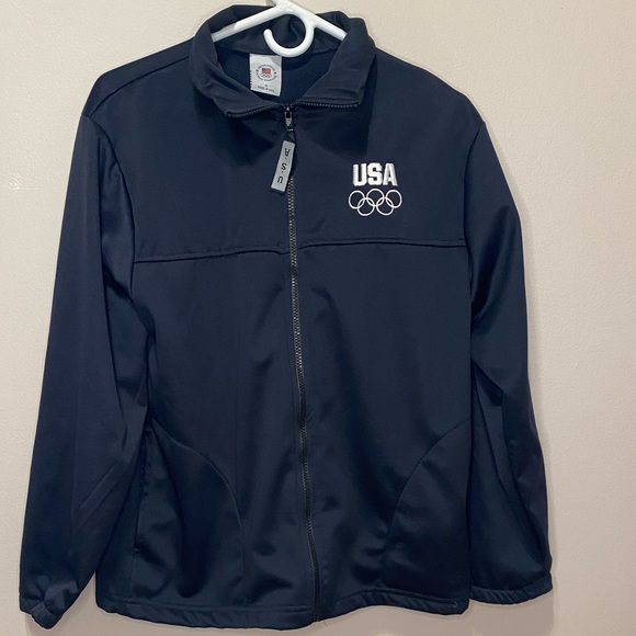 USA Olympic Committee Warmup Jacket Medium Navy blue - Picture 3 of 6